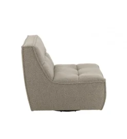 Fotel obrotowy Swivel Bouclé 83 cm taupe*J-Line New