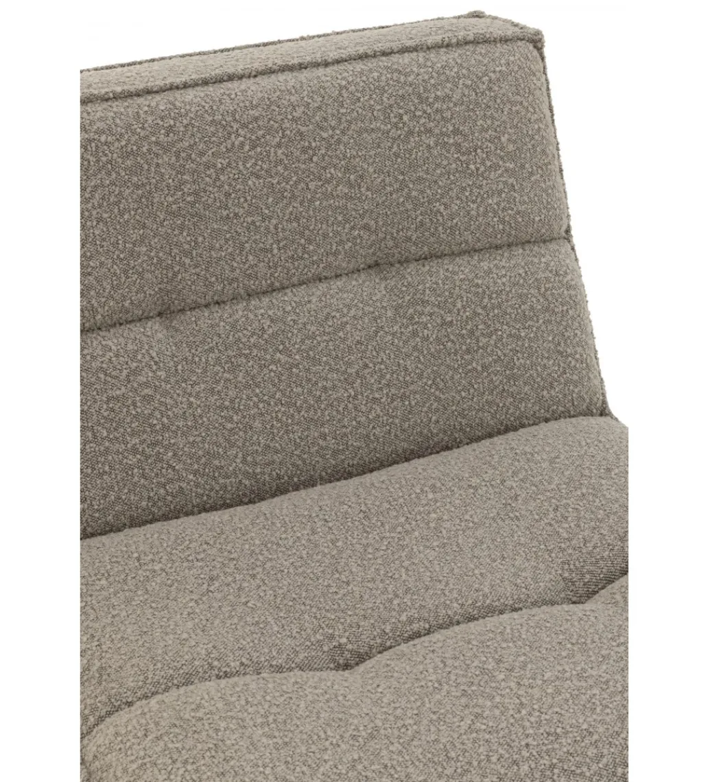 Fotel obrotowy Swivel Bouclé 83 cm taupe*J-Line New