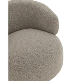 Fotel obrotowy Swivel II Bouclé 82 cm taupe*J-Line Outlet