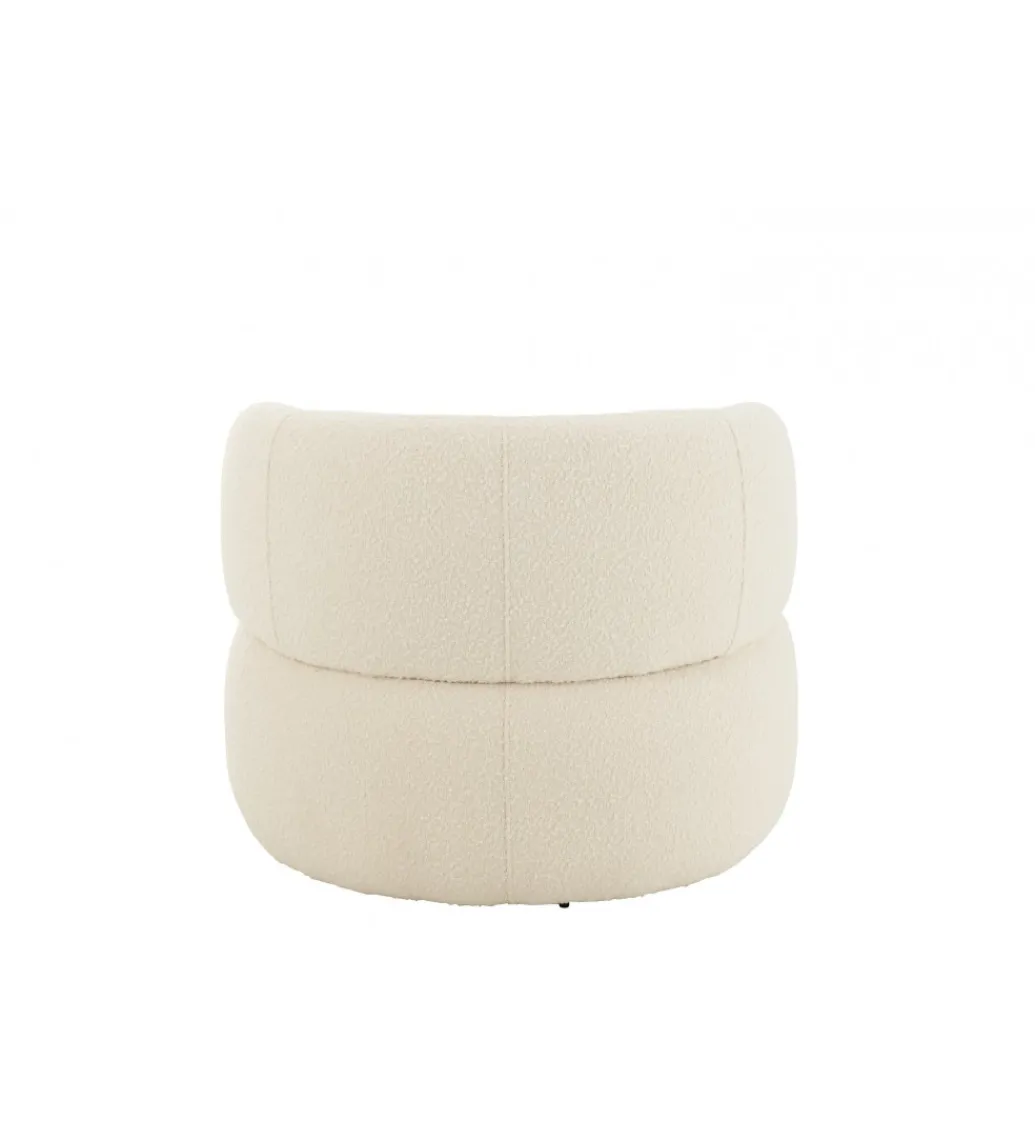 Fotel obrotowy Swivel II Bouclé 82 cm kremowy*J-Line New