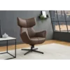 Fotel obrotowy VOGUE skórzany brązowy*Invicta Interior - przedsprzedaż New