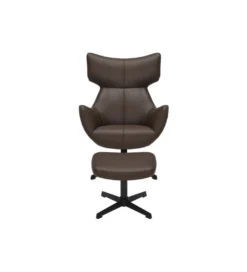 Fotel obrotowy VOGUE skórzany brązowy*Invicta Interior - przedsprzedaż New