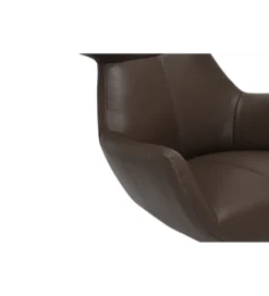 Fotel obrotowy VOGUE skórzany brązowy*Invicta Interior - przedsprzedaż New