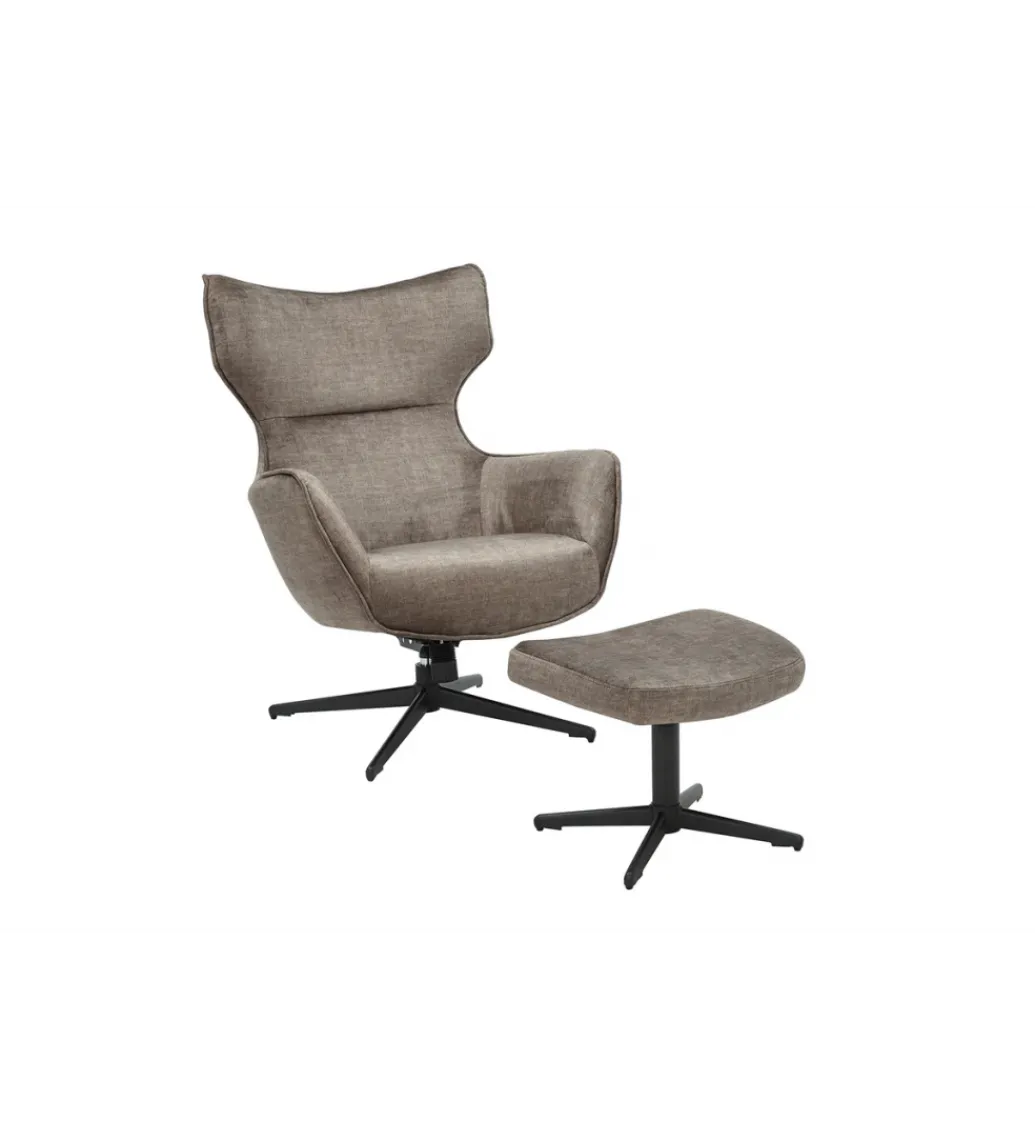 Fotel obrotowy VOGUE welwet taupe*Invicta Interior Clearance