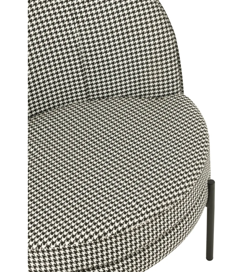 Fotel PIED DE POULE 70 cm czarnobiały*J-Line