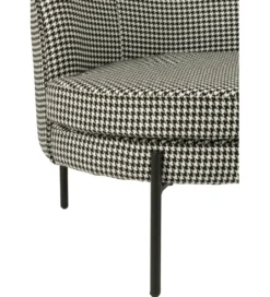 Fotel PIED DE POULE 70 cm czarnobiały*J-Line