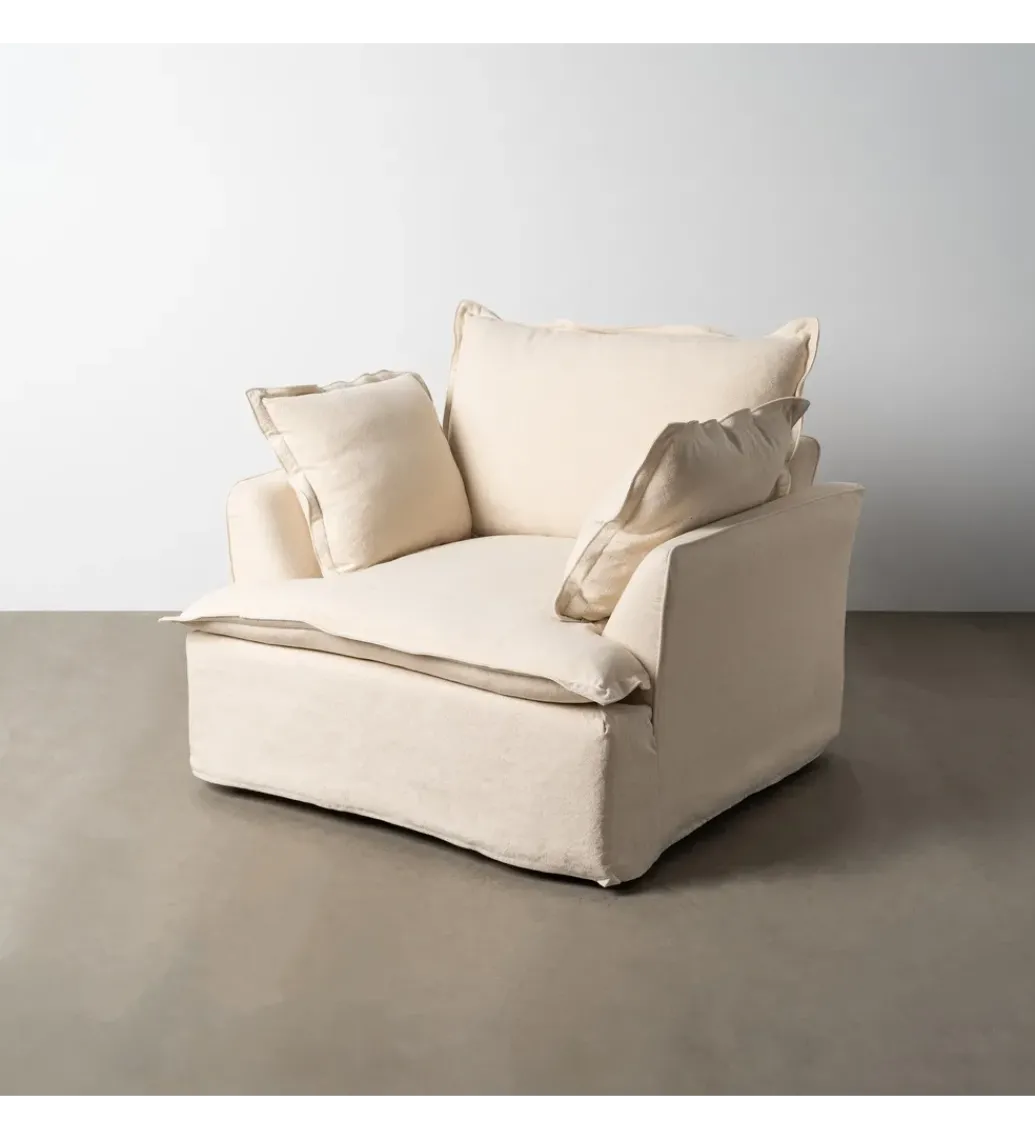 Fotel PLAZESO 115 cm beżowy*Zona-Design Outlet