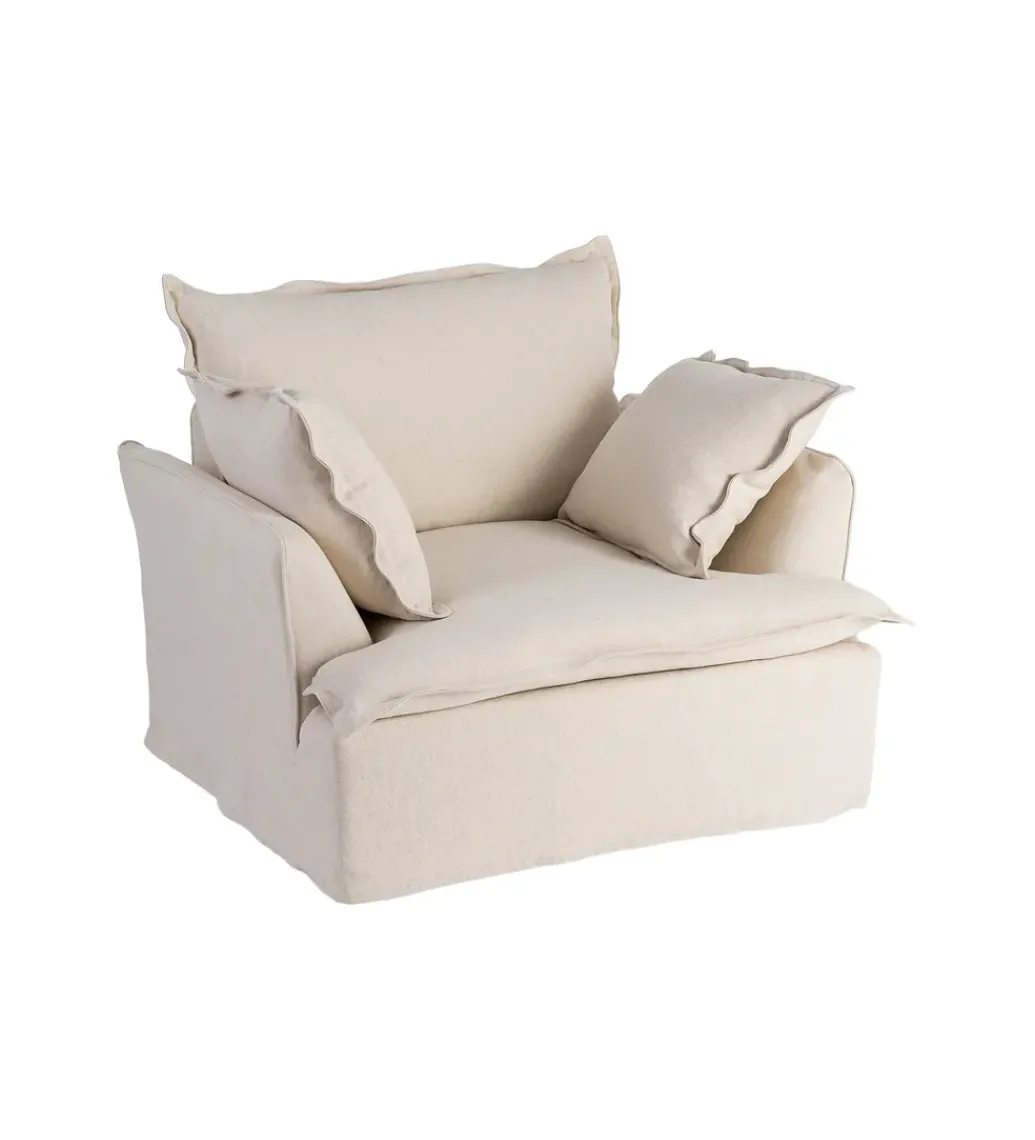 Fotel PLAZESO 115 cm beżowy*Zona-Design Outlet