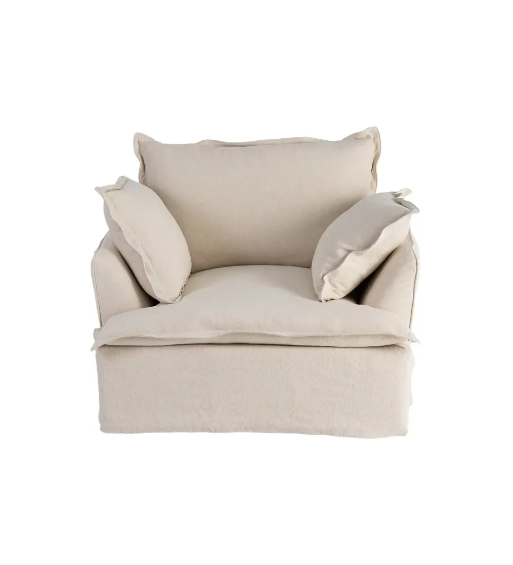 Fotel PLAZESO 115 cm beżowy*Zona-Design Outlet