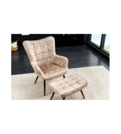Fotel RAMIRO scandinavia bezowy*Invicta Interior Clearance