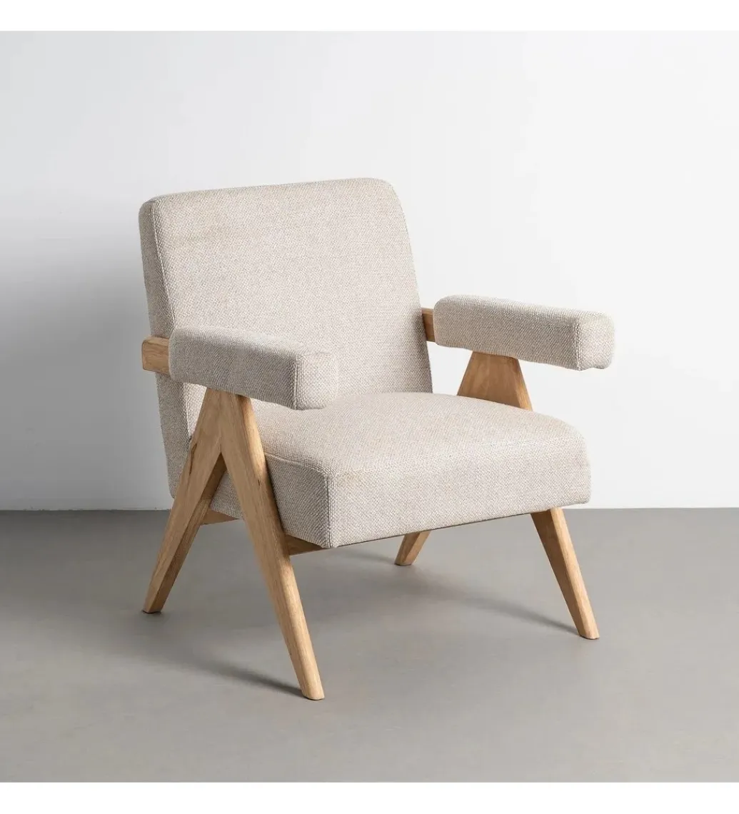 Fotel REZENTA 85 cm beżowy naturalny*Zona-Design Sale