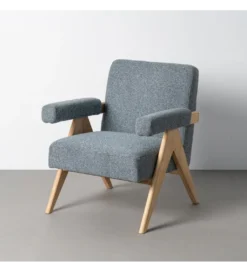 Fotel REZENTA 85 cm niebieski naturalny*Zona-Design Clearance