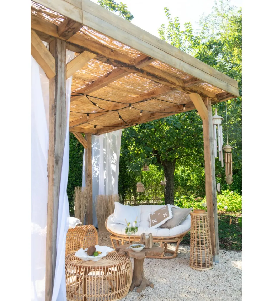 Fotel RONI Rattanowy 179 cm Naturalny*J-Line New