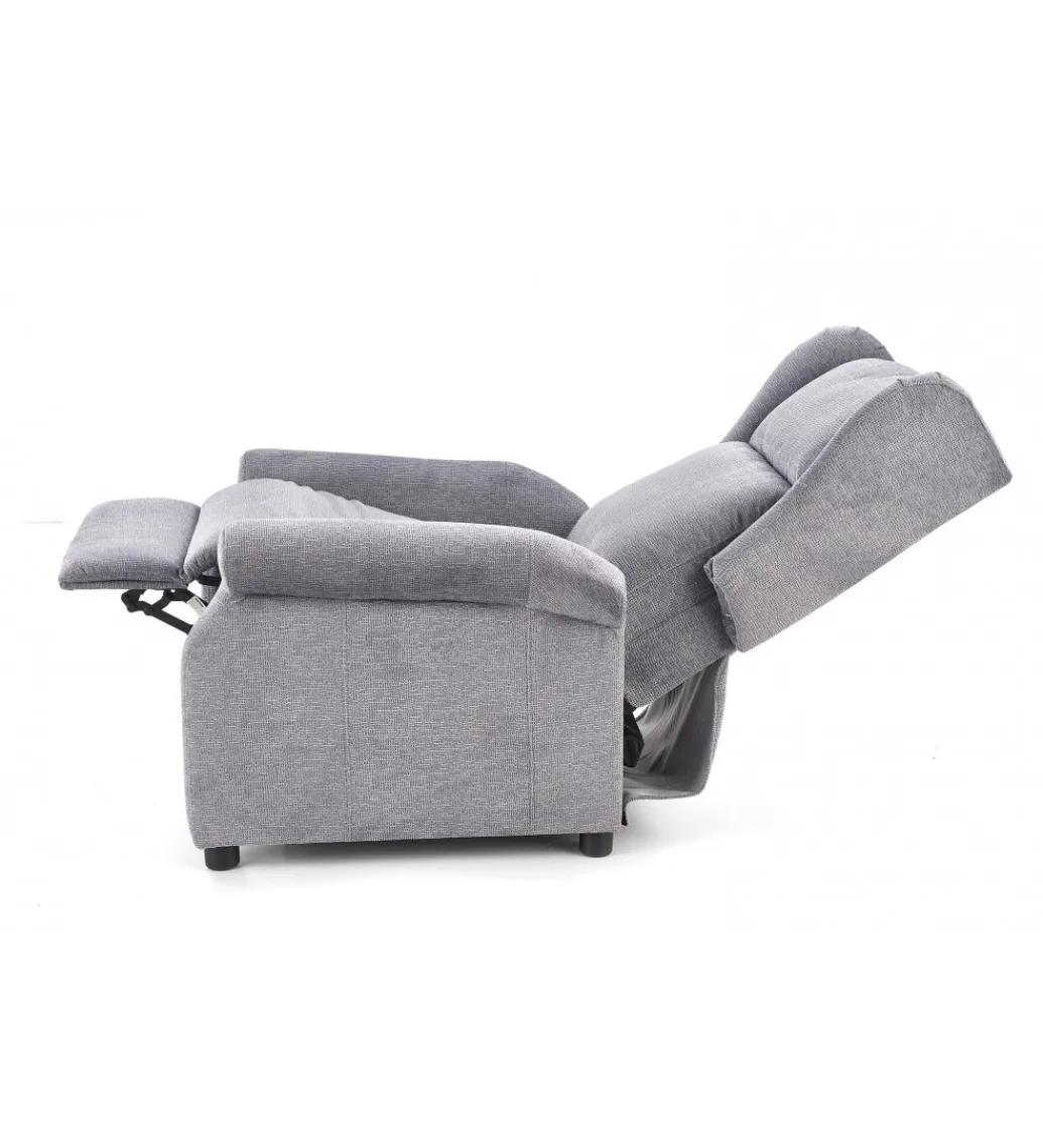 Fotel rozkładany AGUSTIN 75 cm szary*Halmar