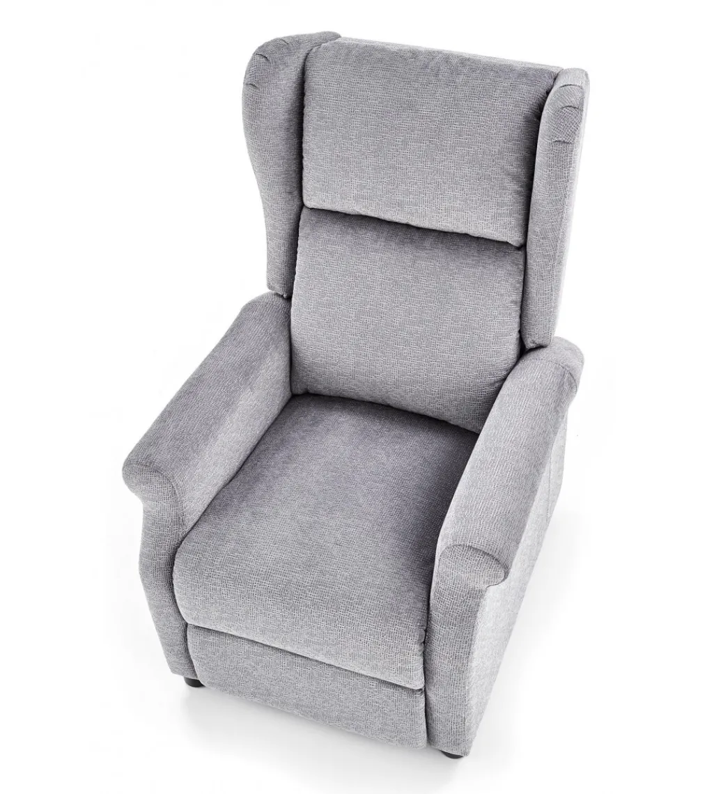 Fotel rozkładany AGUSTIN 75 cm z funkcją masażu szary*Halmar Discount