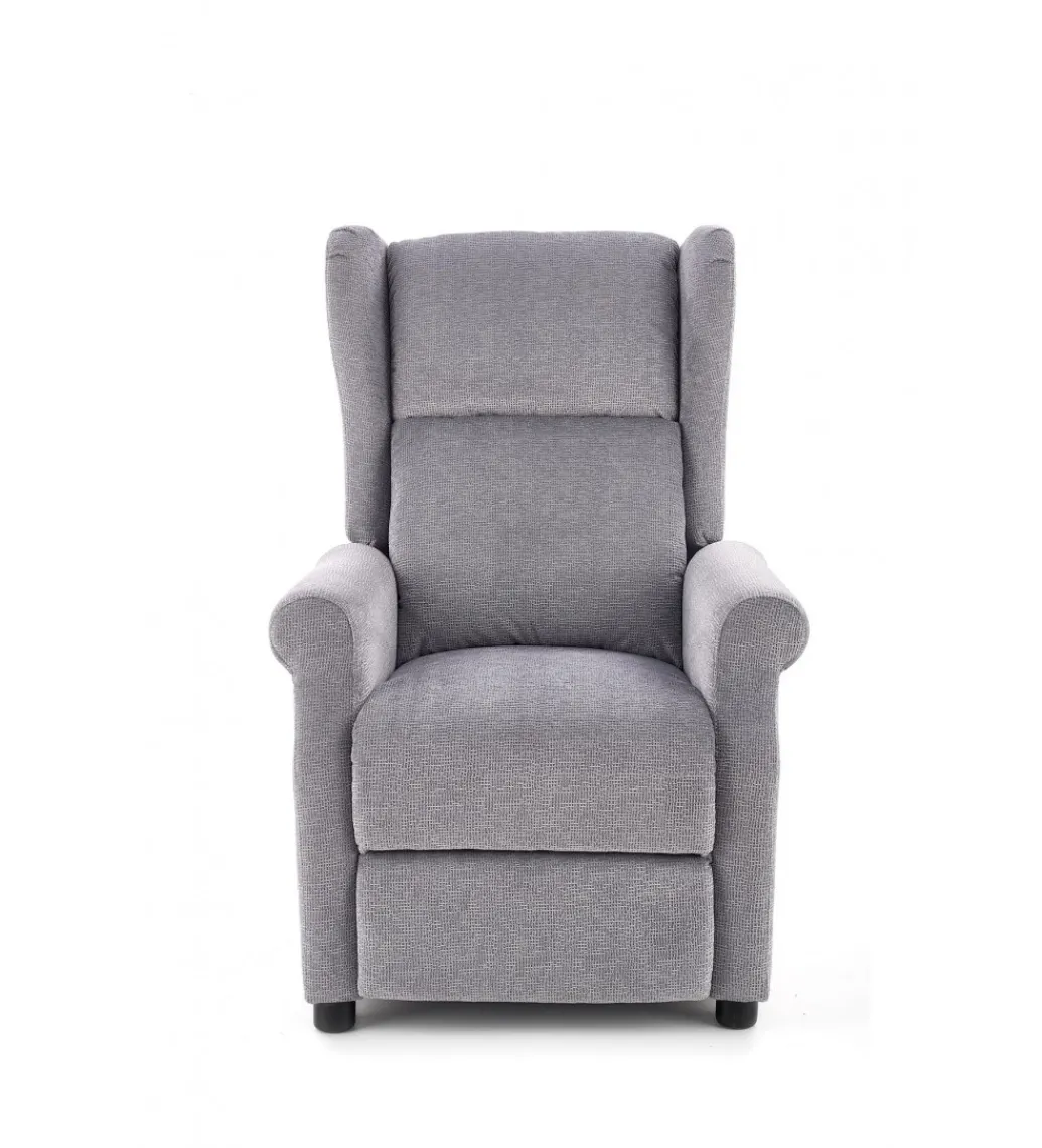Fotel rozkładany AGUSTIN 75 cm z funkcją masażu szary*Halmar Discount