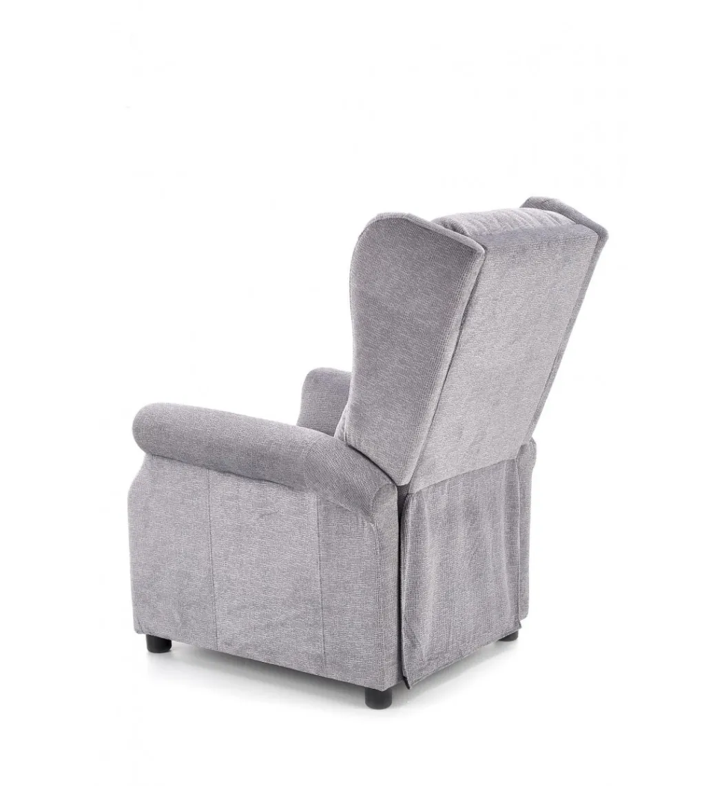Fotel rozkładany AGUSTIN 75 cm z funkcją masażu szary*Halmar Discount