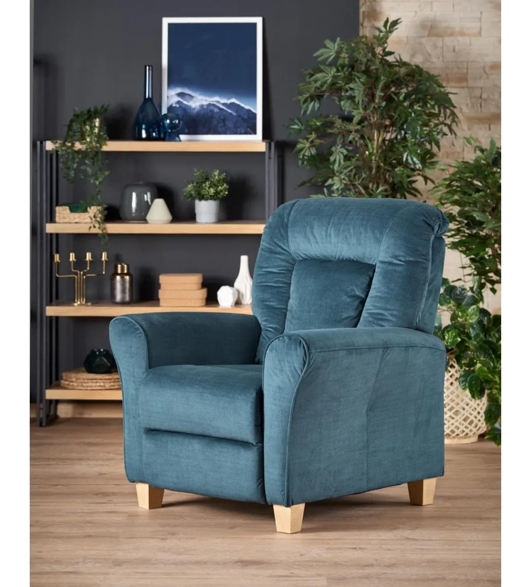 Fotel rozkładany BARD 90 cm niebieski*Halmar Online