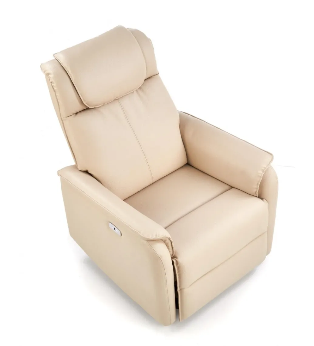 Fotel rozkładany PARADISE 75 cm z funkcją kołyski kremowy*Halmar
