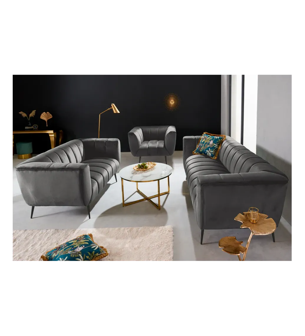 Fotel Scarlett 106 cm szary*Invicta Interior Sale