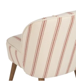 Fotel STRIMERS 73 cm biały w paski z terrakoty*Zona-Design New