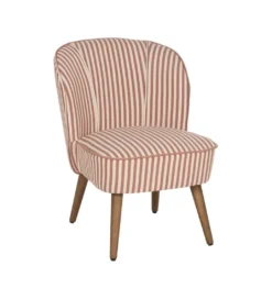 Fotel STRIMERS 73 cm terrakota w paski*Zona-Design Best
