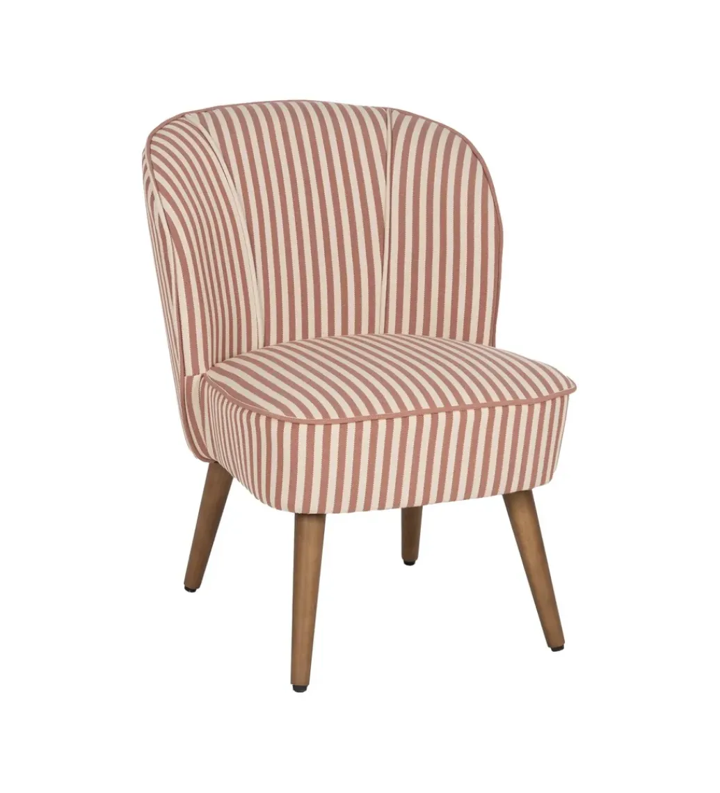 Fotel STRIMERS 73 cm terrakota w paski*Zona-Design Best