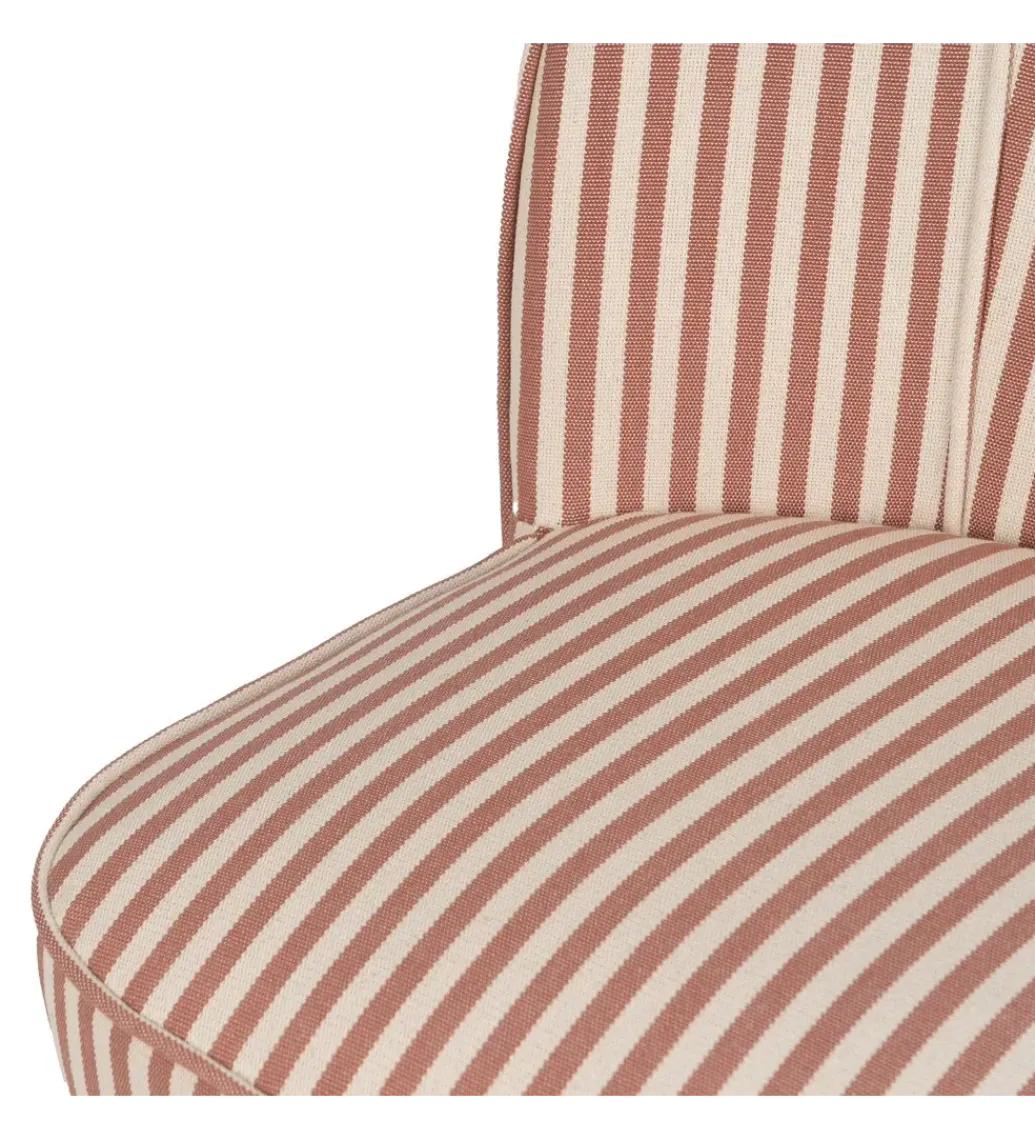 Fotel STRIMERS 73 cm terrakota w paski*Zona-Design Best