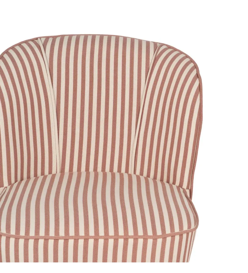 Fotel STRIMERS 73 cm terrakota w paski*Zona-Design Best