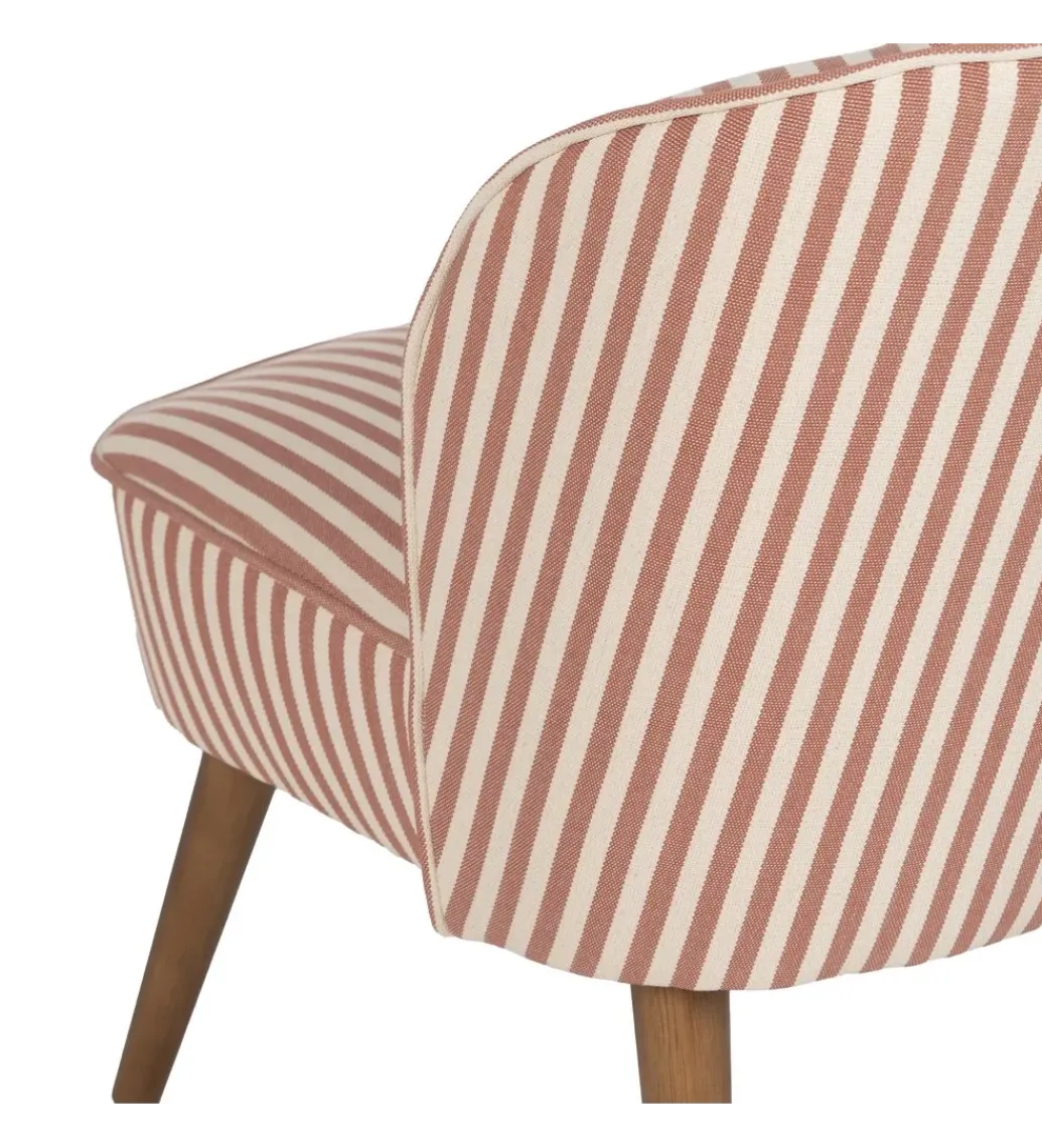 Fotel STRIMERS 73 cm terrakota w paski*Zona-Design Best
