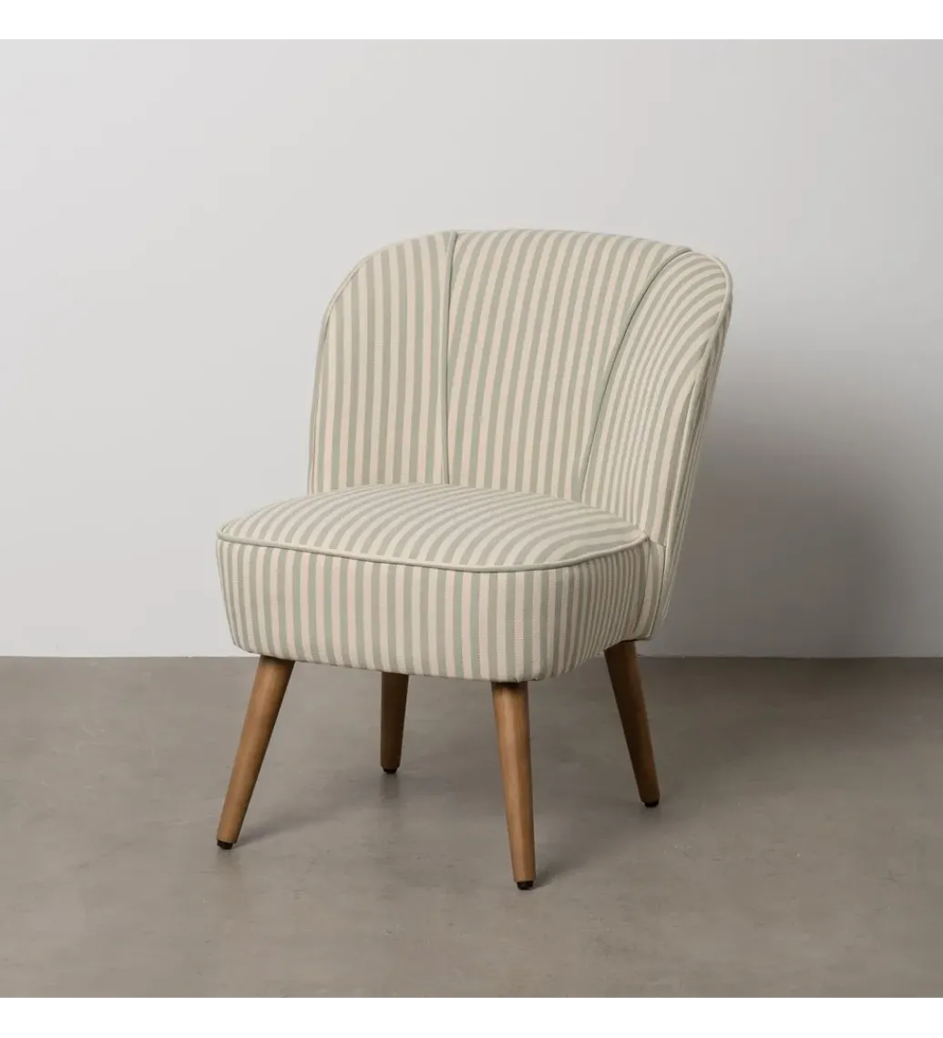Fotel STRIMERS 73 cm zielony w paski*Zona-Design Sale