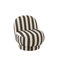 Fotel STRIPED 76 cm czarnobiały*J-Line New