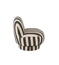 Fotel STRIPED 76 cm czarnobiały*J-Line New