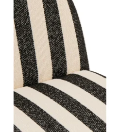 Fotel STRIPED 76 cm czarnobiały*J-Line New