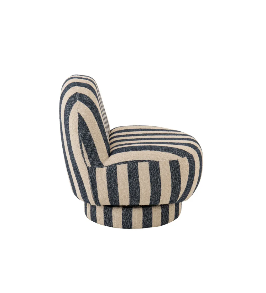 Fotel STRIPED 76 cm niebiesko biały*Zona-Design Hot