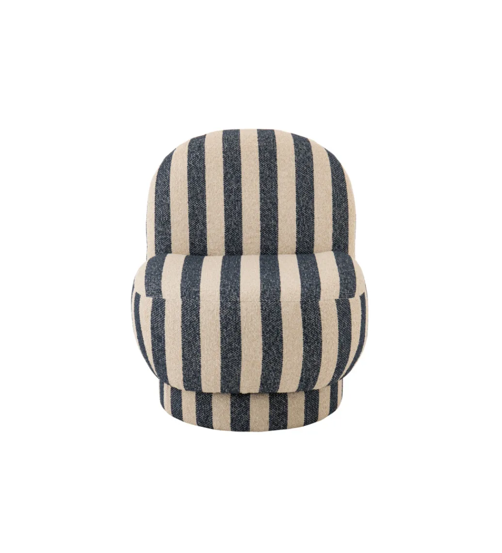 Fotel STRIPED 76 cm niebiesko biały*Zona-Design Hot