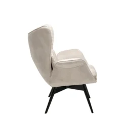 Fotel TUDOR 102 cm welwet kremowy*KARE Best