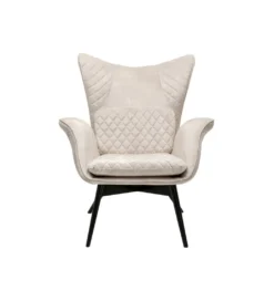 Fotel TUDOR 102 cm welwet kremowy*KARE Best