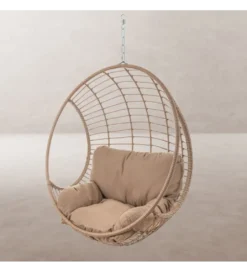 Fotel wiszący ARIKI 105 cm rattan beżowy*Zona-Design Discount