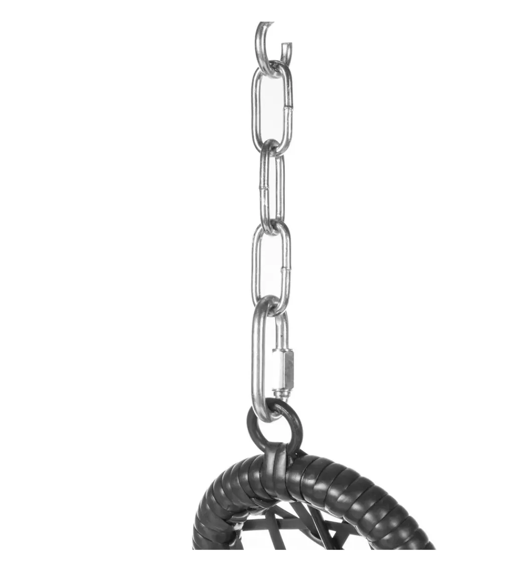 Fotel wiszący DIDO 132 cm rattan czarny*Zona-Design Outlet