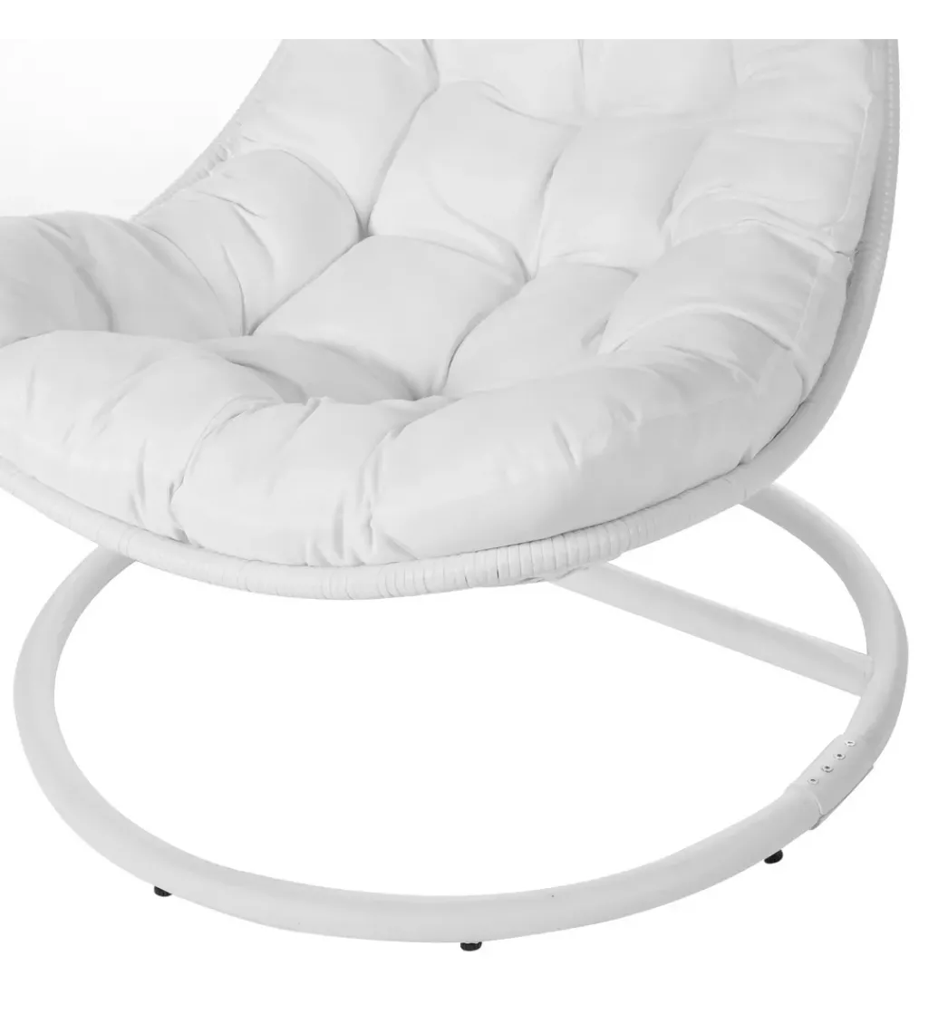 Fotel wiszący POLE DIDO 192 cm rattan biali*Zona-Design Best