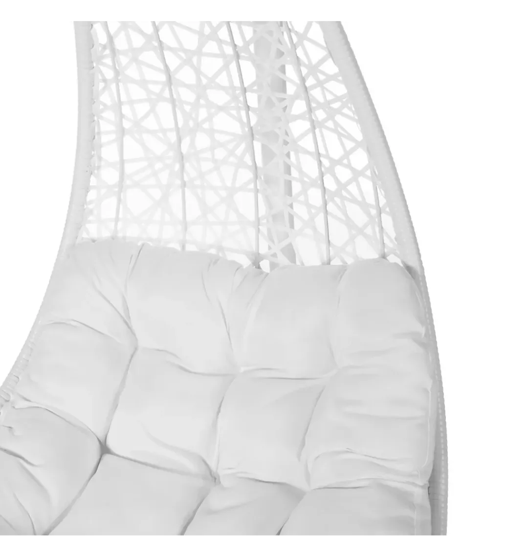 Fotel wiszący POLE DIDO 192 cm rattan biali*Zona-Design Best