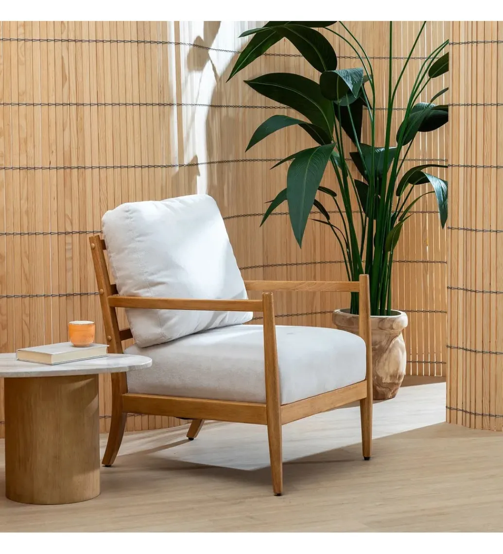 Fotel ZABERMA 88 cm naturalny biały*Zona-Design Best