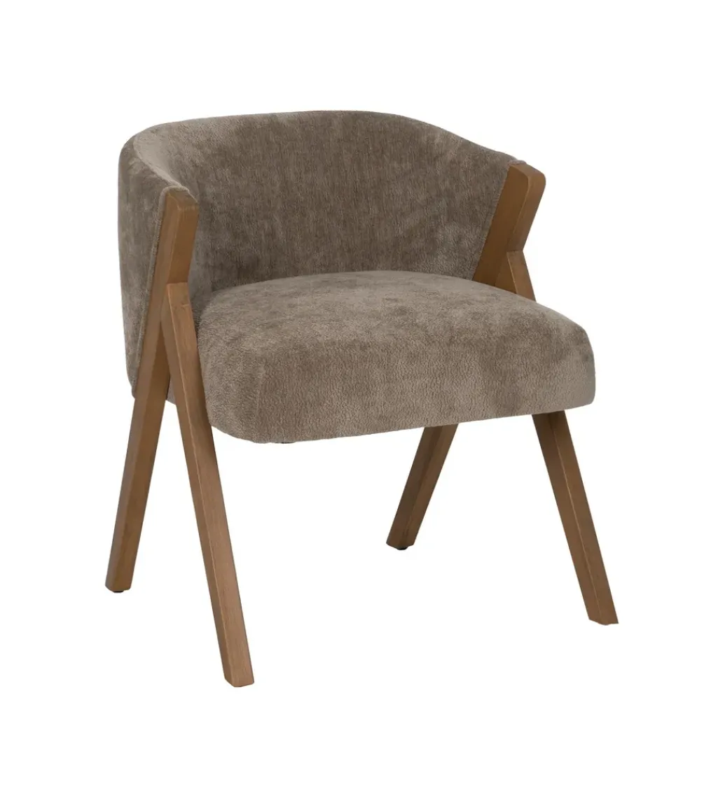 Fotel z drewna brzozowego MIZU Ciemno szare*Zona-Design