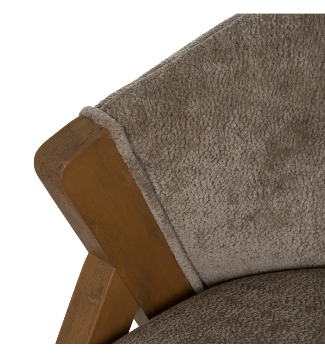 Fotel z drewna brzozowego MIZU Ciemno szare*Zona-Design