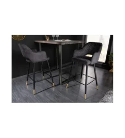 Hoker barowy ETIENNE Paris antracytowy*Invicta Interior Online