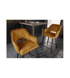 Hoker barowy ETIENNE Paris musztardowy*Invicta Interior Sale
