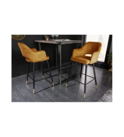 Hoker barowy ETIENNE Paris musztardowy*Invicta Interior New
