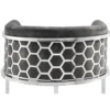 Hoker ELEGANCE welwet szary srebrne nogi*Invicta Interior Hot