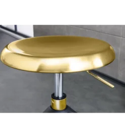 Hoker INDUSTRIAL szczotkowany metal złoty*Invicta Interior Outlet